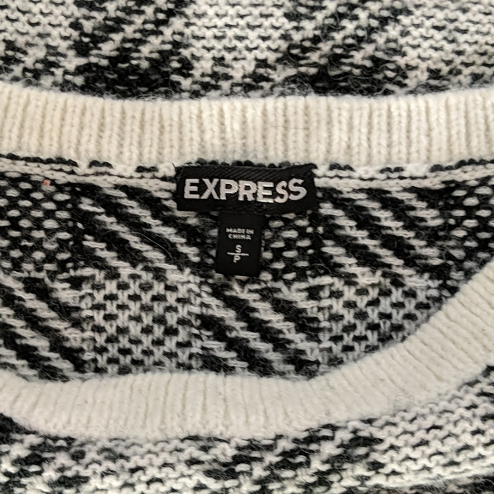 2/$20 Express Checkered Wool Sweater - Picture 3 of 4